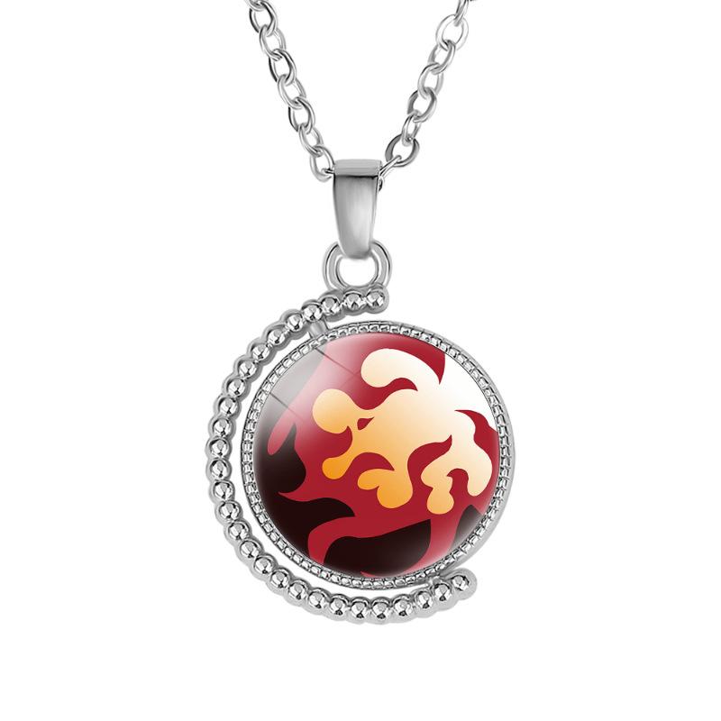 Demon Dualsided Unique Slayer Pendant Necklace For Enthusiasts Anime