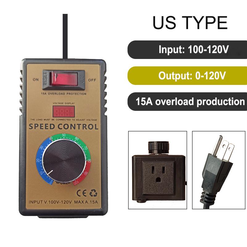 Electronic Voltage Regulator 110V or 220V AC Motor Speed Controller LED Temperature and Light Regulation US EUR UK AUS Plug