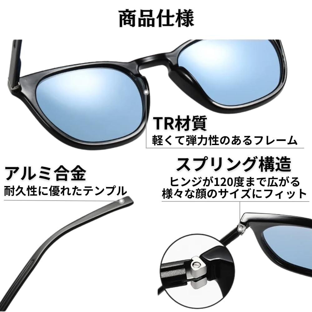 GetOn Men's Photochromic Polarized Sunglasses with Color-Changing Lenses, UV Protection, Lightweight TR Material, Asian Fit, Wellington Style, for