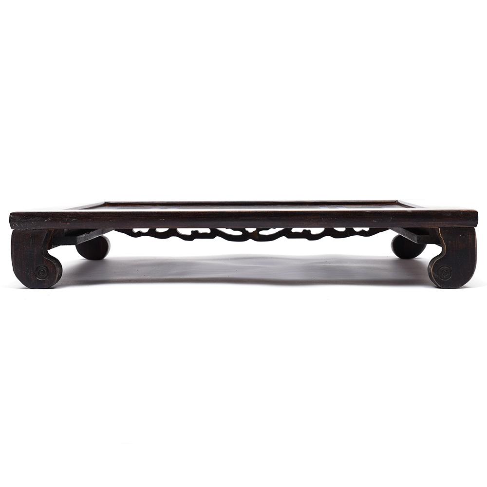 Walnoten Lade Theeplateau, Bamboe Thee Serveerplateau met Lade, Thee Tafel Organizer, Opberg Theeplateau voor Keuken, Woonkamer, Kantoor