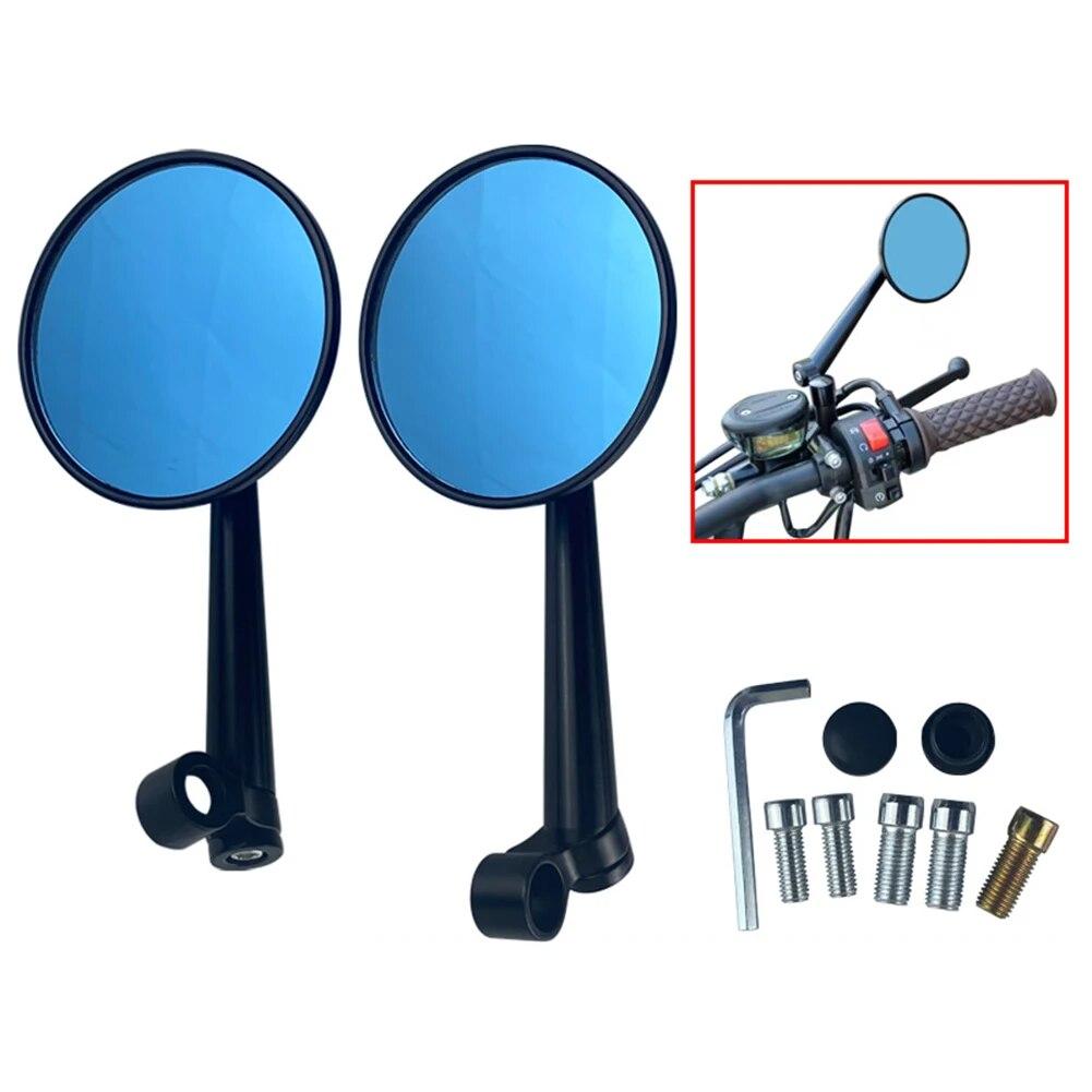 CNC Motorcycle Electric Mirror Round Side Rearview Mirror For Honda For Anti-fall Folding Round Mirror