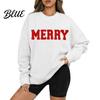 Monogram Print Sweatshirt Woemn O Neck Mid Length Loose Pattern Top Elastic Cuffs And Hem Hip