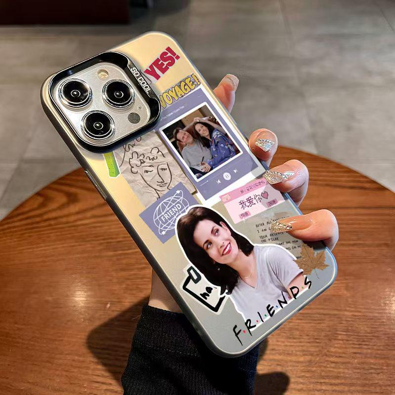 

Силиконовый чехол для телефона в стиле сериала «Друзья» для iPhone 12-17 Pro Max - 16 вариантов цвета, серебристый iPhone X