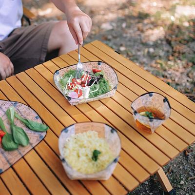 1 ensemble de vaisselle pliante d'extérieur avec bol, assiette, tasse à eau, filtre à café, portable, léger, camping, randonnée, Pinnic, kit de vaisselle pliable