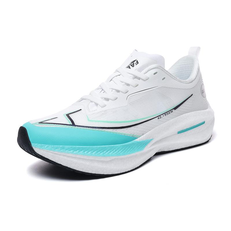 

Couple running shoes 2025 autumn new breathable mesh racing shock absorption sports shoes marathon popcorn soft-soled shoes 36 белый