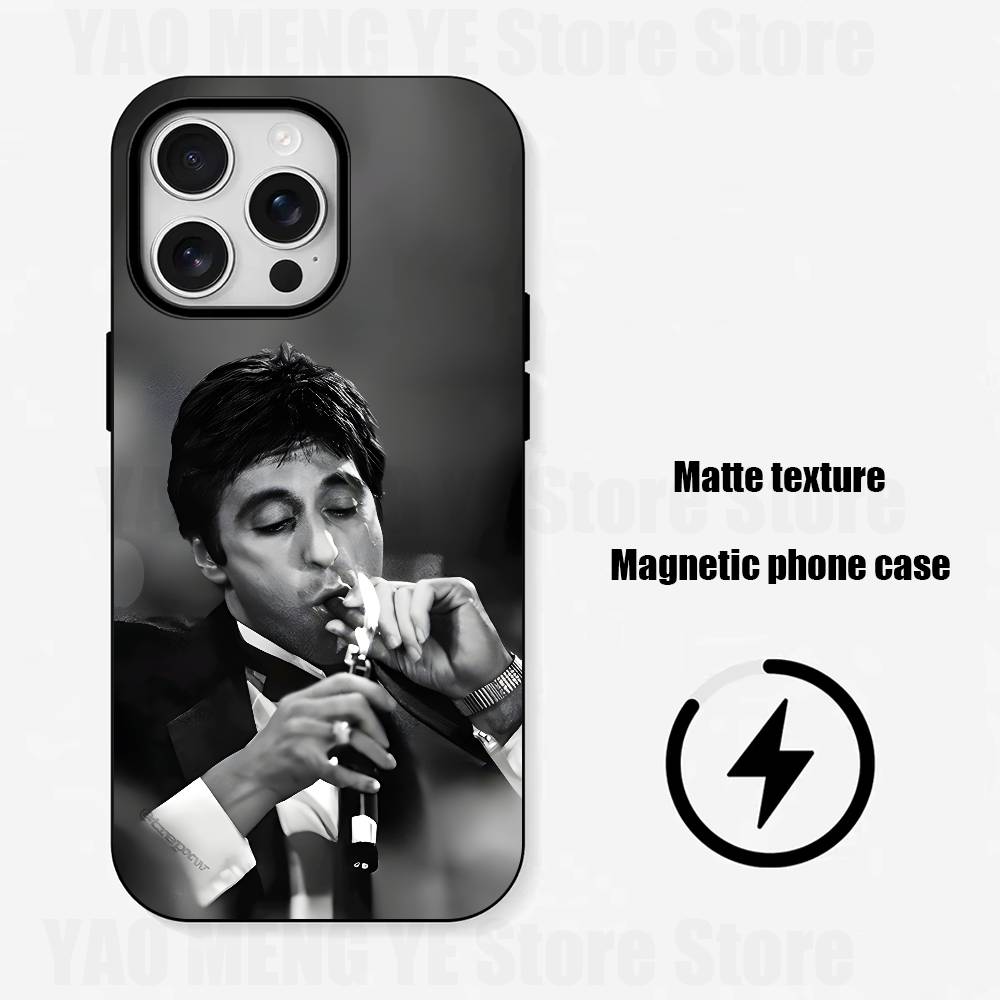Scarface Film For Iphone 17,16,15,14,13,12,11 Pro Mini Max XS Case Frosted Magnetic Cover For Shockproof Bumper Funda