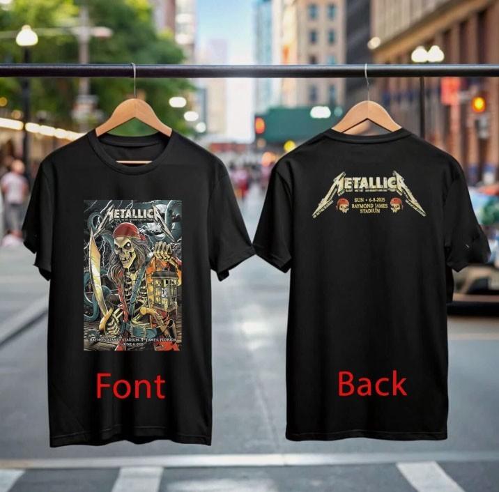 Metallica M72 Raymond James Stadium, Tampa Florida June 6, 8 2025 Tour Tshirt Unisex T-Shirt XXXXL