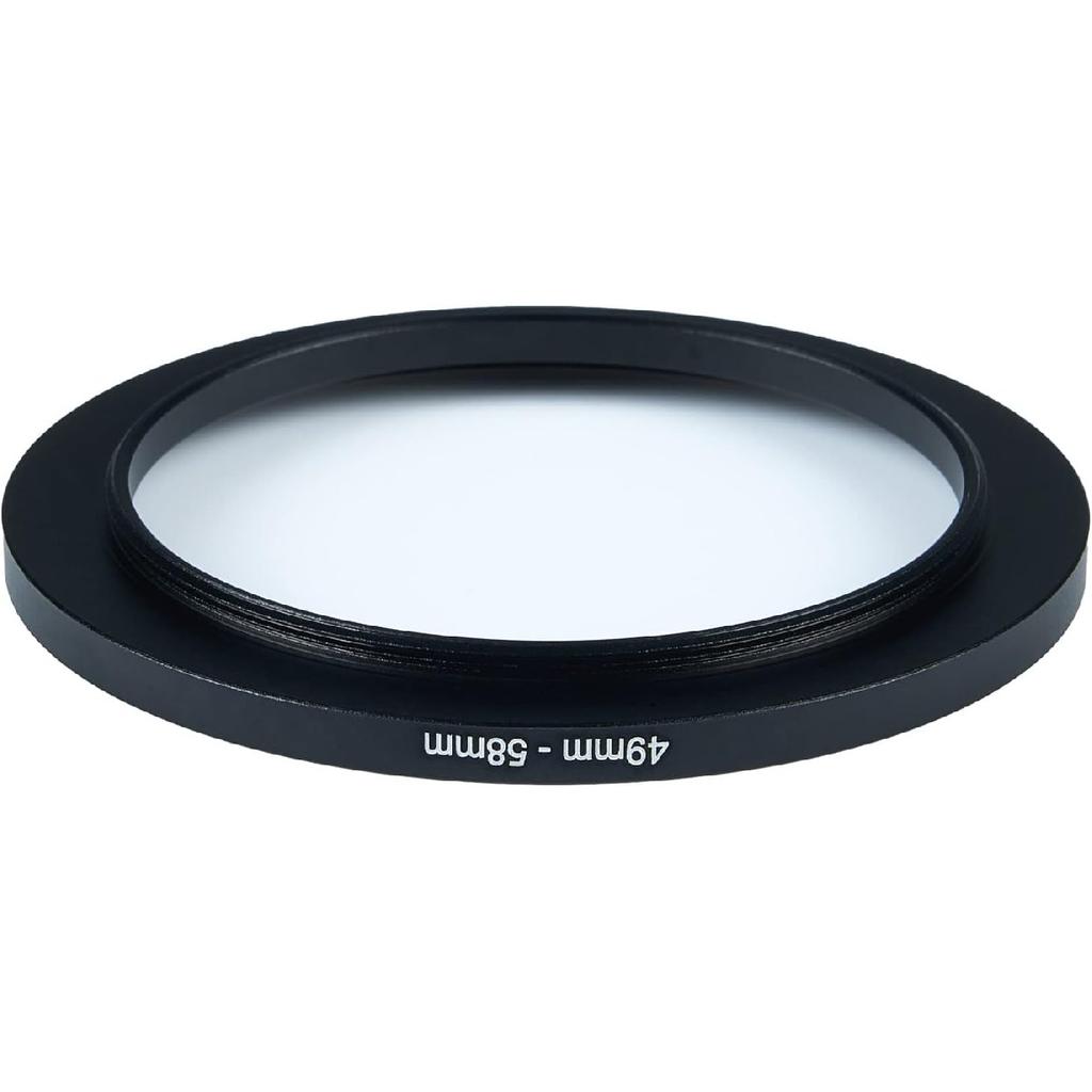 49mm To 58mm Step-Up Ring Filter Adapter for All Brands UV ND CPL Metal Ring Step-Up Rings Adapter Filter (49mm-58mm)