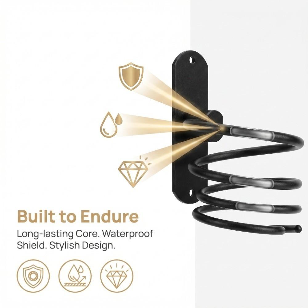 Spiral Design Blower Hanging Rack Aluminum Hairdryer Hanging Rack  Hair Care Tool