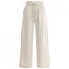 Shop   Women Linen Wide Pants Cool Waist Strap Beige Pic Wpt 11877
