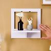 White Square Wall Floating Shelf Round Hexagon Flower Shape Wall Mount Display Shelf Decoration Living Room Bedroom Bathroom Storage Rack
