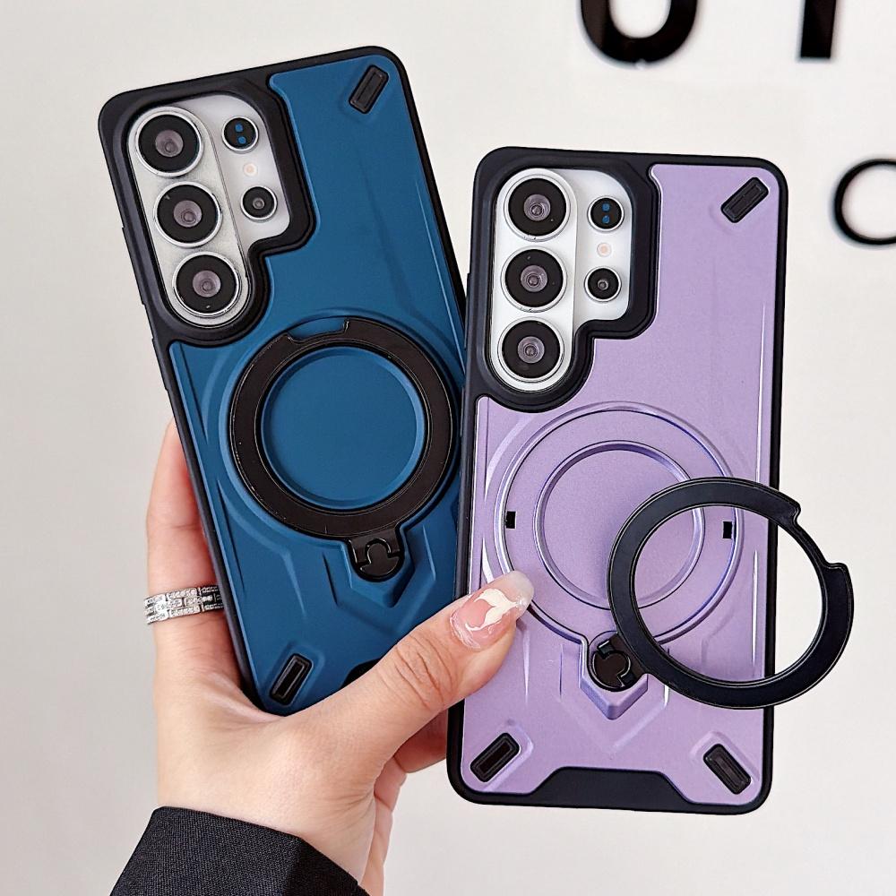 Military Armor Magnetic Ring Stand Holder Phone Case for Samsung S26 Ultra S25 S24 S23 Ultra Wireless Charging Protection Cover