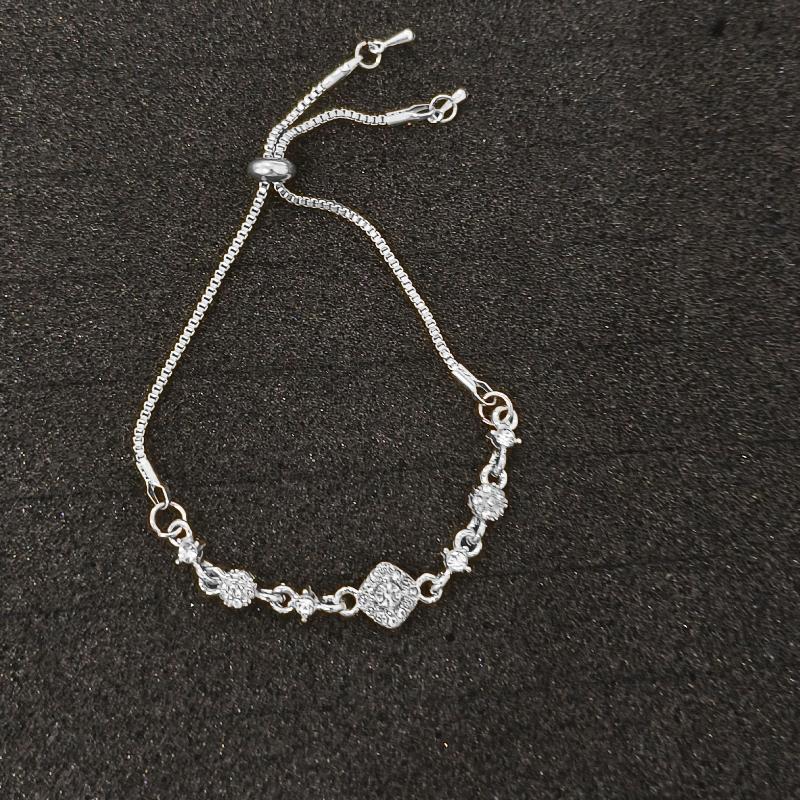 Zinc Alloy Bracelet Sparkling Zircon Flower Bracelet Handmade Bracelet Alloy For Daily Wear Fashion Accessory Party