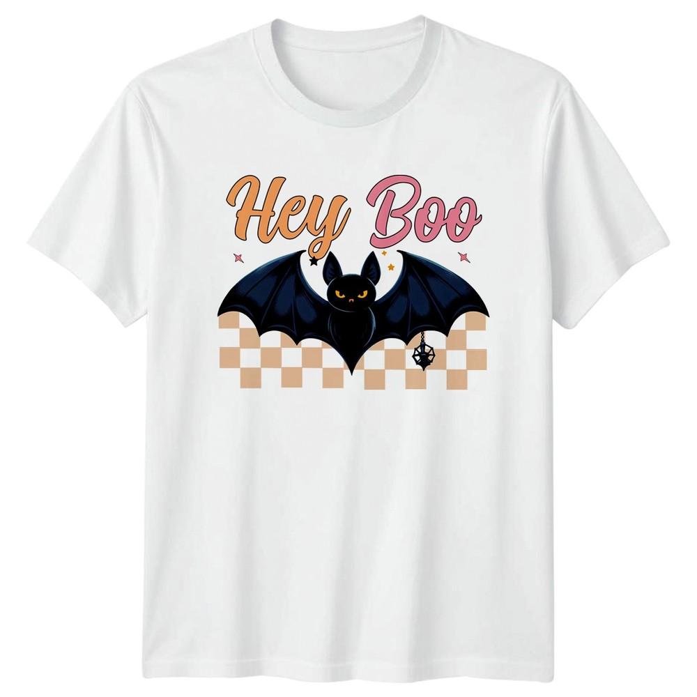 Hey Boo Unisexs TShirt Cute Bat Halloween Halloween Gift For Her S