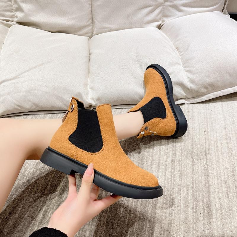Autumn New Fashion Versatile Korean Version Trend Comfortable Boots Single Boots Flat Shoes Fashion Boots Women S Boots 40
