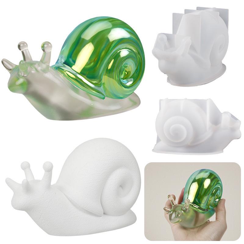 Ornement de bureau Escargot Cristal Coquelicot Moule en Silicone 3D
