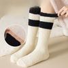 Thickened Long Coral Fleece Sleeping Socks for Women, Warm Fleece Postpartum Socks and Fleece Calf Home Socks for Autumn and Winter
