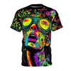 Psychedelic Mushroom Streetwear Tee For Men Harajuku Fashion Short Sleeve T Shirt 3D Print Graffiti Personality Colorful Tops