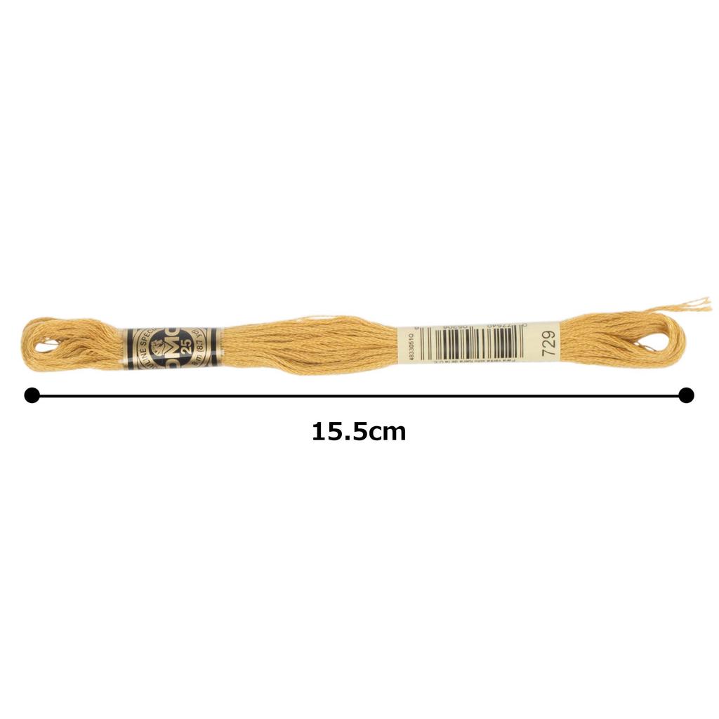 DMC Stickgarn 12 DMC25B #25 Garn, Bündel, #729, Gelb,