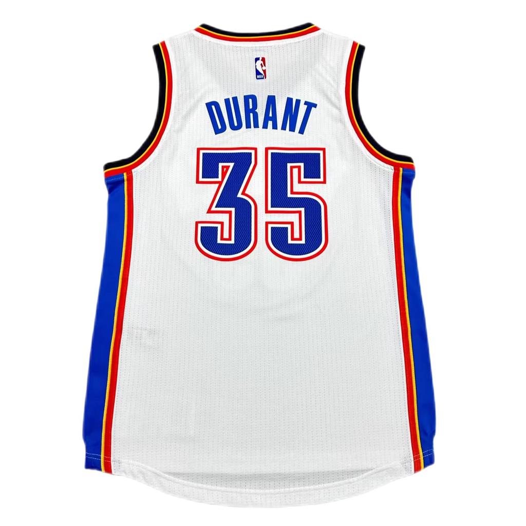 Adidas X NBA Collaboration Durant Oklahoma City Thunder 35 Fashion Comfortable Casual Soft Basketball Jersey Unisex Jersey White 7470A-3CS-K91104