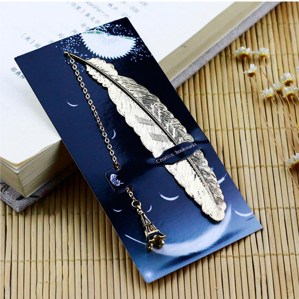 Cute Cartoon Bookmark Design of Metal Feather Bookmarks Promotional Gift