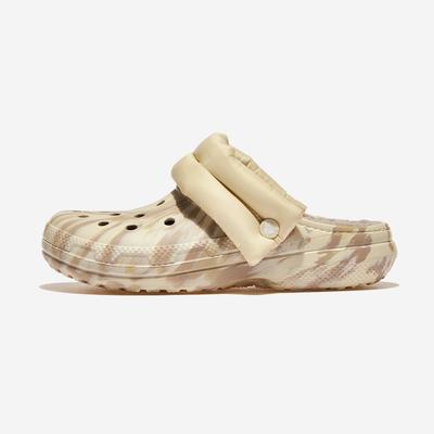 Classic Puff Strap Marbled Lined Clog [CRS211980] [Shipped from Korea] 100% Authentic