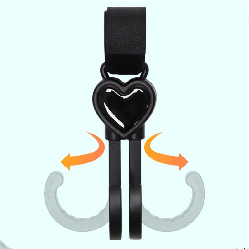 Stroller Hooks Pushchair Organizer Hook Upgrade Double Head Pram Hook for Hanging Bags Universal Hook Pram Accessories
