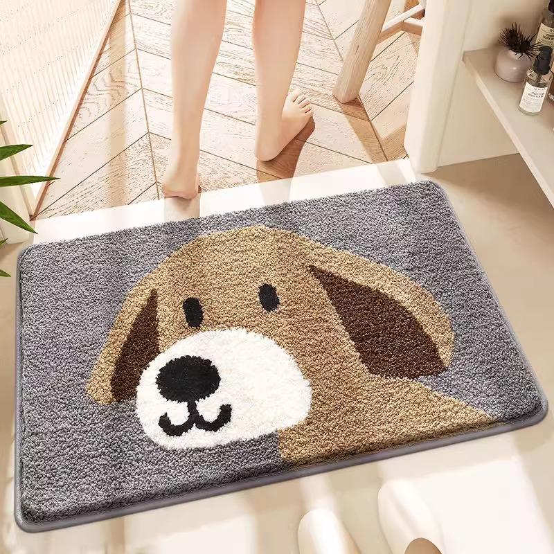Floor Mat Bathroom Absorbent Toilet Door Step on Foot Mat Non-slip Mat Carpet Door Mat Foot Mat Bedroom Living Room Household