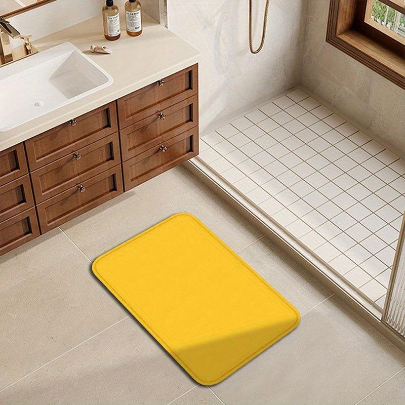 1PC Pure Yellow Pattern Door Mats Kitchen Rugs Non-Slip Pop design Living room Rug Bath Mat Carpet for Home Sink Laundry Decor