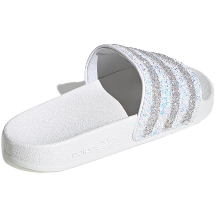 Adidas Originals ADILETTE Composite Sole Crystal Slip Resistant Slide Slippers Women's White EE4810
