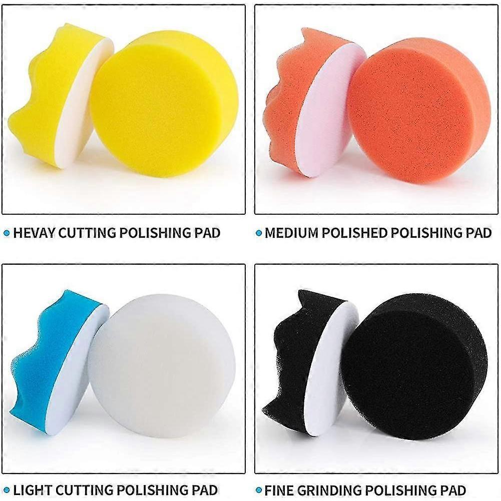 80mm Polishing Sponges Pads, 11pcs Polishing Pad Sponges Pad Polishing Sponge Car Polishin