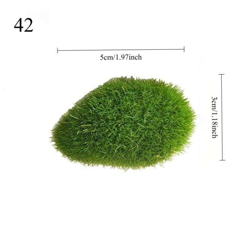 5Pcs Simulated Moss Stone, a realistic moss-covered stone, used as a prop for photography, landscaping decoration, miniature landscape arrangement