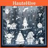 Christmas Static Cling Window Decals With White Christmas Tree For Holiday Decor