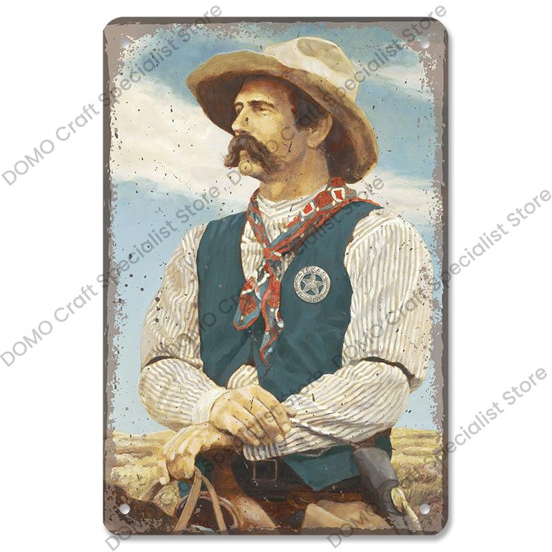 Western Cowboys Vintage Poster Metal Tin Signs Lone Ranger Horse Retro Metal Plate Wall Decor for Jockey Club Pub Man Cave