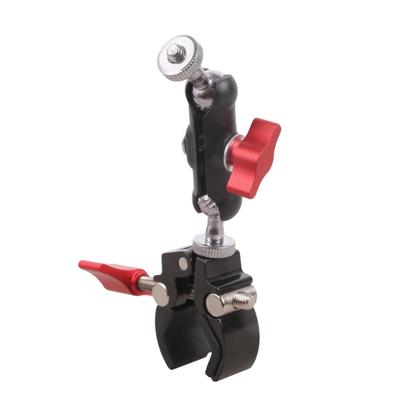 Iron Clamp With Double Ball Head Clamp 1/4inch Threaded For Phone Video Mount Camera Monitor LED Light Car Microphones