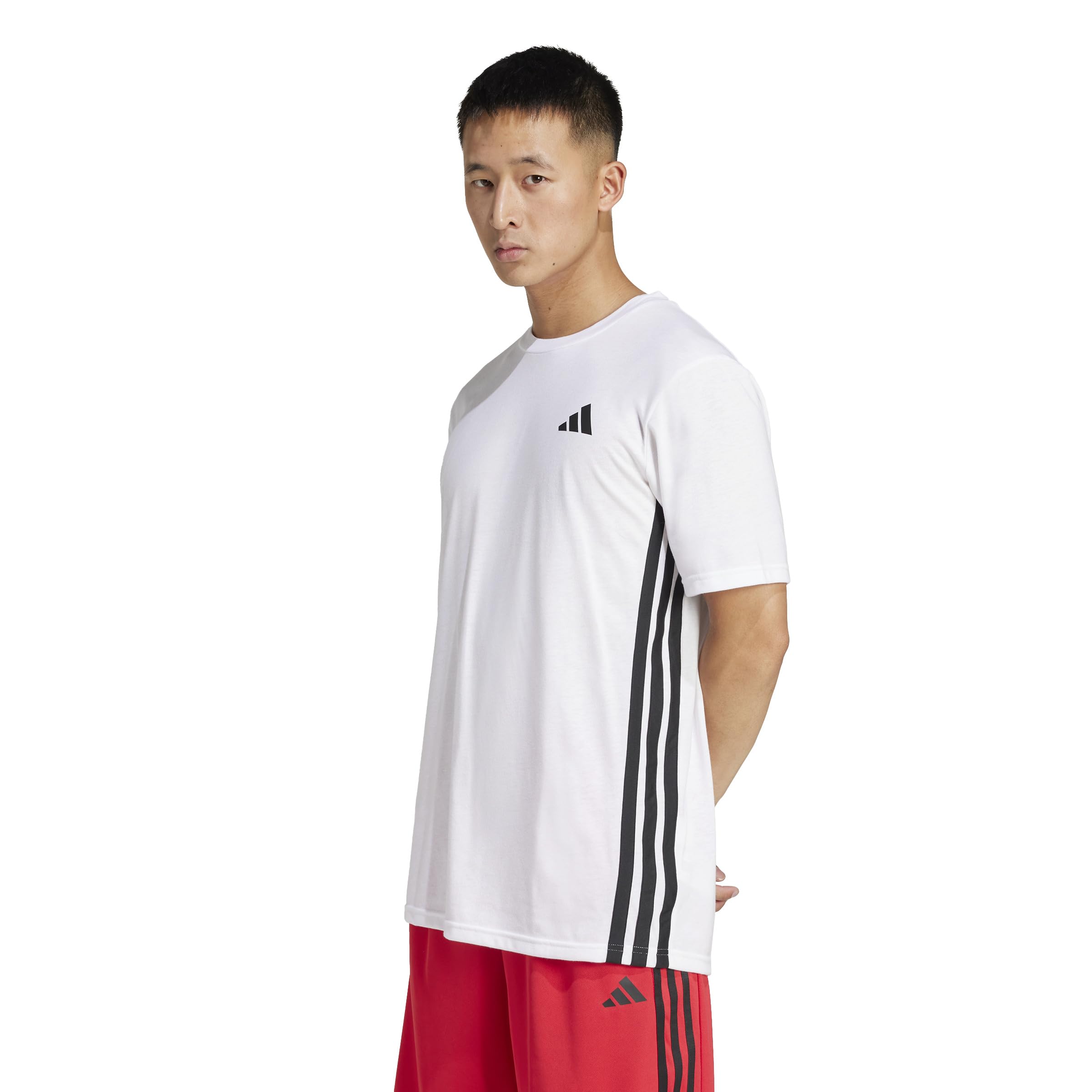 

Adidas Feelready Short Sleeve Train Essentials KVZ50 Men s 3-Stripes T-Shirt, White, Training, (JD0171)