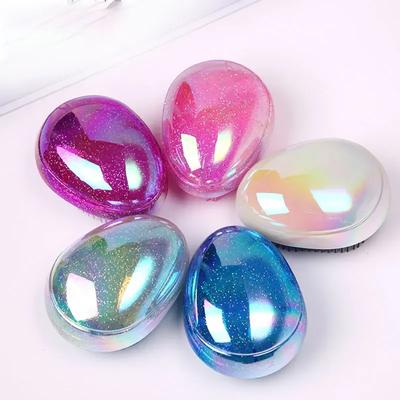 1PC Mini Tangle Hair Brush Egg Round Shape Soft Hairbrush Detangling Hair Brush Hair Styling Hairdressing Comb For Travel