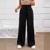 European & American High Waist Drawstring Wide Leg Sweatpants - Versatile, Comfortable, Loose Fit for Autumn/Winter