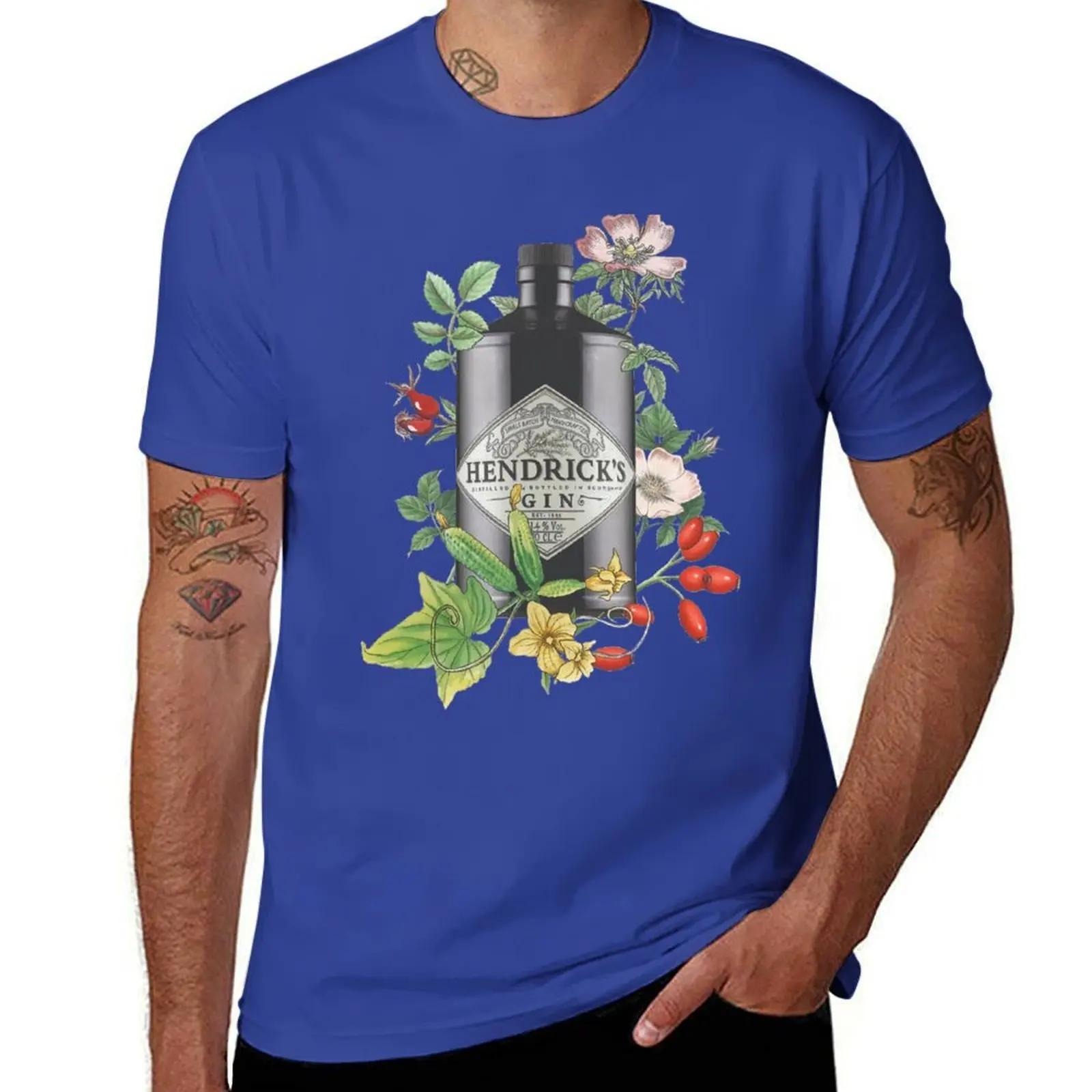 

Gin Hendricks illustration T-Shirt summer top oversized shirts men S