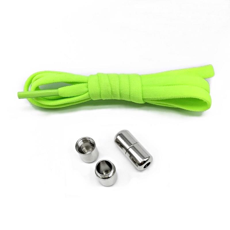 Semicircular No-Tie Elastic Shoelaces with Metal Capsule Buckle Shoe Accessories