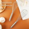 Stainless Steel Handheld Egg Beater & Milk Frother for Baking