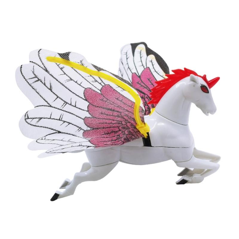 

Hovering Horse Wing Fancy Flapping Toy Kids Cosplay Photo Props Halloween Light up Flapping Wing Pull Rope 1