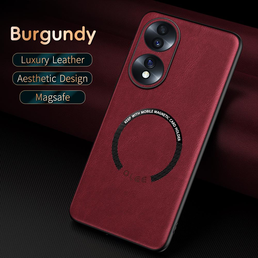 

Для Honor 70 70 Pro Кожа PU с рисунком коровьей шкуры с мелкими отверстиями Внешнее магнитное кольцо Мягкий край Противоударный Чехол для телефона с защитой от отпечатков пальцев For Honor 70 Pro