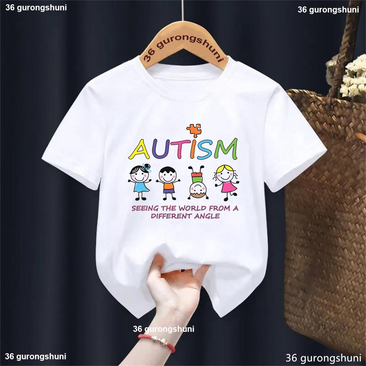 Autism Seeing The World From A Different Angle  Autistic Children Tshirt Understanding And Supporting Autistic Toddler Tshirts 100