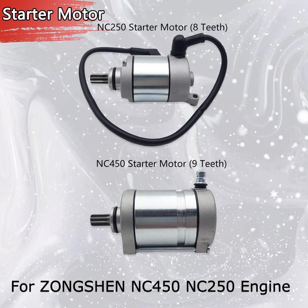 OTOM For ZONGSHEN Starter Motor Motorcycle Electrical Start Engine NC450 9T ZS194MQ NC250 8T 12V Start Motor KAYO K6 BSE J5 RX3