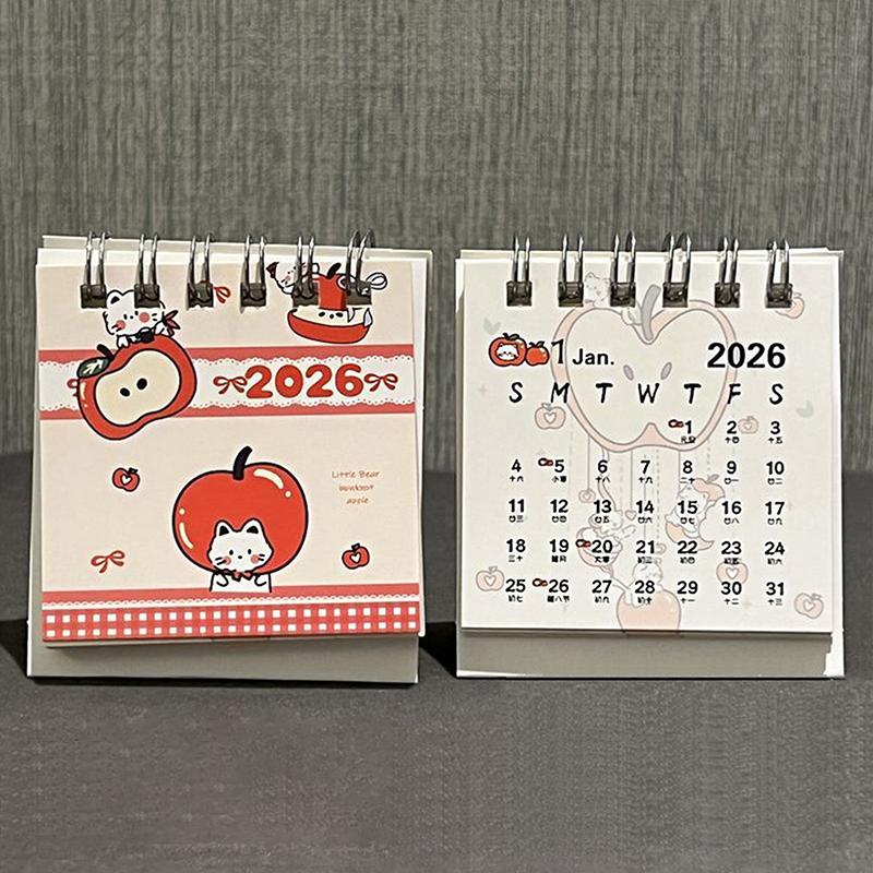 2026 Desk Calendar Yearly Monthly Daily Planner Cute Coil Calendar Yearly Schedule Organizer To Do List Home Office Supplies