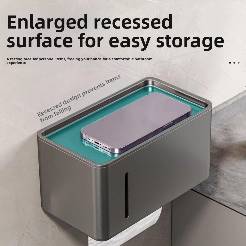 Waterproof Toilet Paper Holder Wall-Mounted Tissue Storage Case No Punching Roll Paper Box  Home