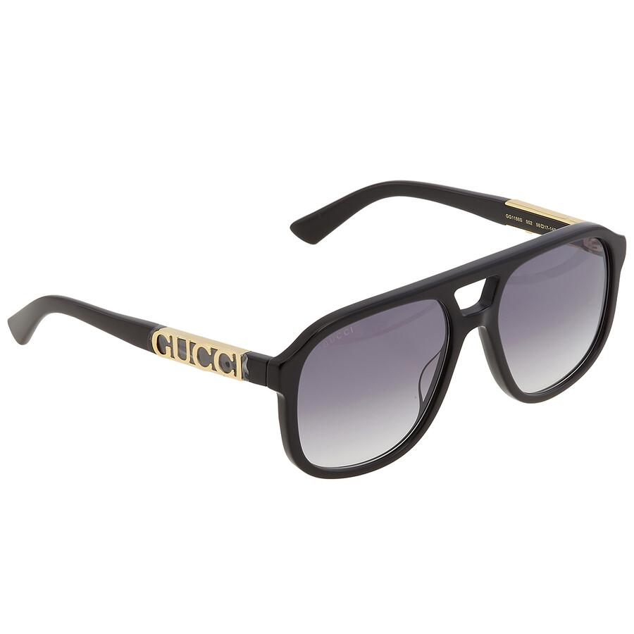 Gucci Gray Gradient Aviator Unisex Sunglasses Gg1188s 002 58 Gg1188s 002 58