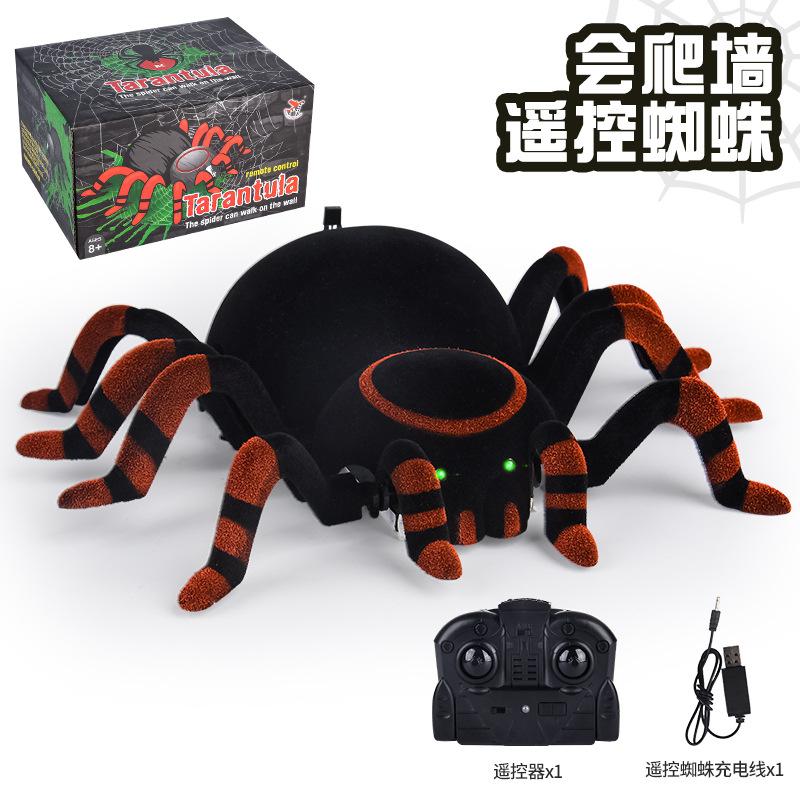 

Скалодром паук имитация 2.4G электрический свет звуковой эффект наземный скалодром двухрежимный детский пульт дистанционного управления игрушка чёрный