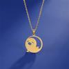  Anime Genshin Impact Hu Tao Pendant Necklace Cute Cartoon Stainless Steel Ghost Necklaces Fashion Jewelry Halloween Gift
